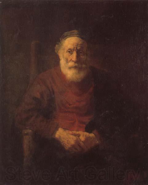 REMBRANDT Harmenszoon van Rijn An Old Man in Red Spain oil painting art